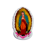 SAO Virgin of Guadalupe badge, front view of the printed artwork