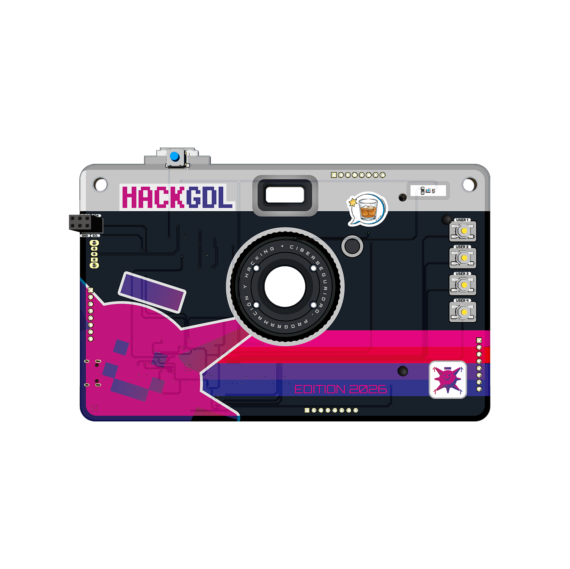 Camera Badge HackGDL 2026 – Electronic Cats