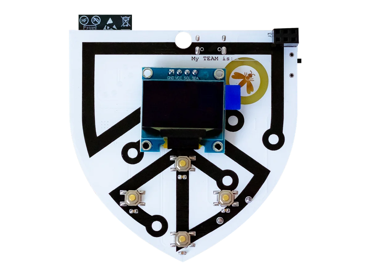 AppSec PNW 2024 electronic badge by Electronic Cats