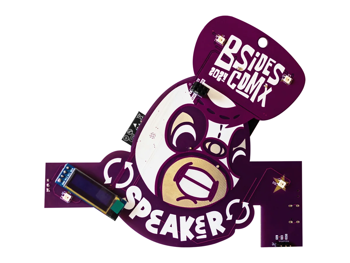 BSides CDMX 2024 electronic badge by Electronic Cats
