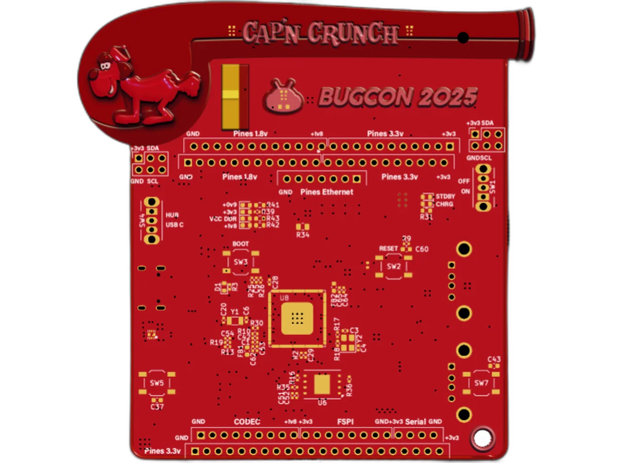 BugCON 2025 electronic badge by Electronic Cats