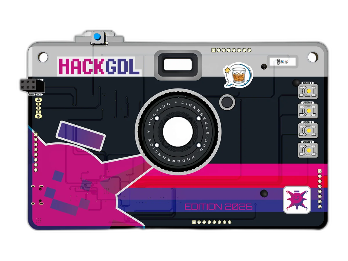 Hack GDL 2026 Camera Badge, an electronic badge by Electronic Cats