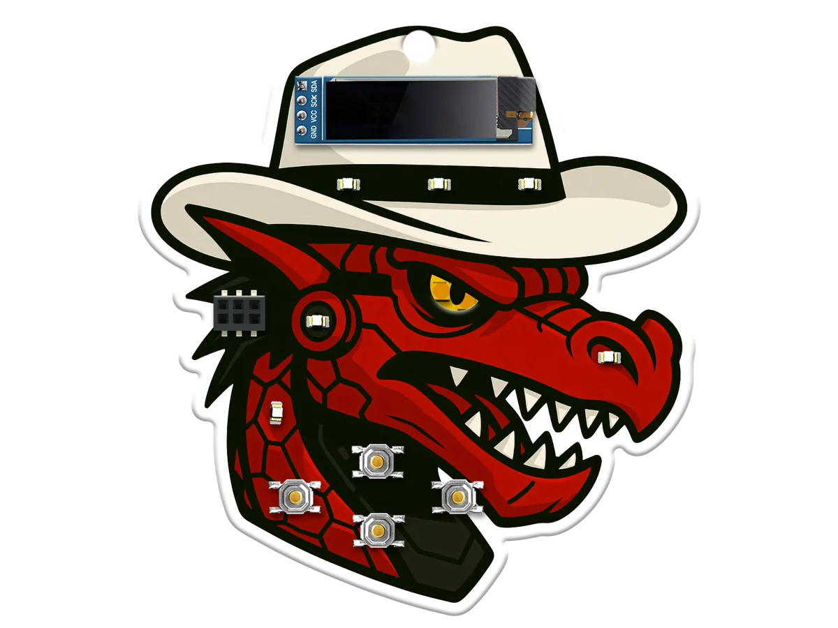 DragonJAR Con 2025 electronic badge by Electronic Cats