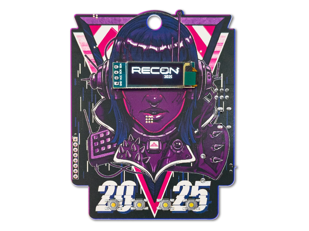 REcon 2025 electronic badge by Electronic Cats
